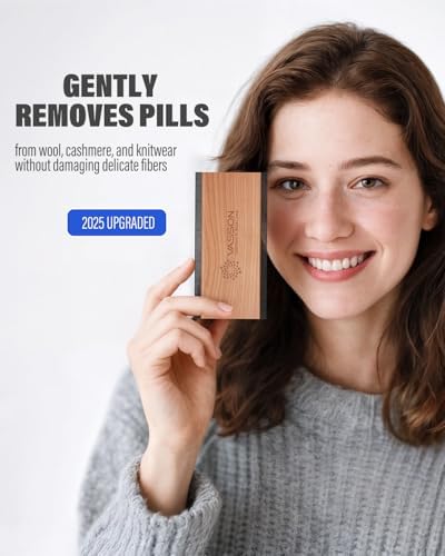 Peine de Cachemira para Suéteres, Combate Pelusas y Fibras, Suave con Lana y Tejidos, Herramienta Portátil de Cuidado de Ropa con Bolsa de - imagen 2
