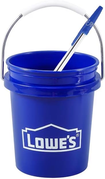 Mini Cubo Azul 0.4 Cuartos de Polipropileno Grado Alimenticio Libre de BPA con Pluma de Jardín Tierra - imagen 1