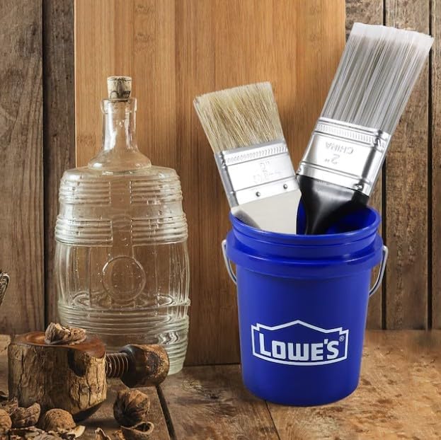 Mini Cubo Azul 0.4 Cuartos de Polipropileno Grado Alimenticio Libre de BPA con Pluma de Jardín Tierra - imagen 2
