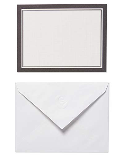 Tarjetas en Blanco American Greetings con Sobres, Marfil con Borde Negro (Paquete de 40) - imagen 1