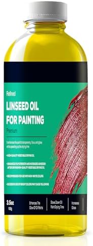 Aceite de Linaza LIIZOUSUDA para Pintura, Aceite Refinado para Diluir Pinturas, Artistas y Profesionales - 3.5oz - imagen 1