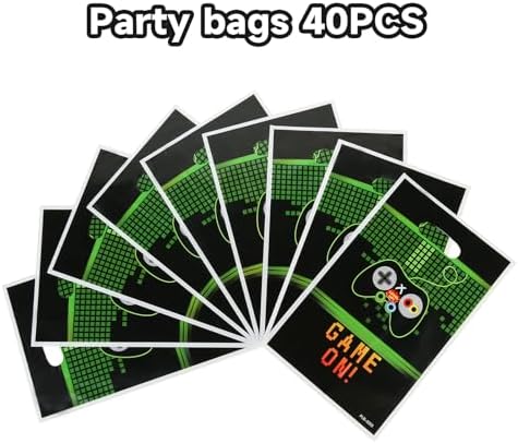 Bolsas de Fiesta de Videojuegos PintreeLand 40PCS, Bolsitas de Regalo de Plástico para Cumpleaños Temático de Videojuegos - imagen 3