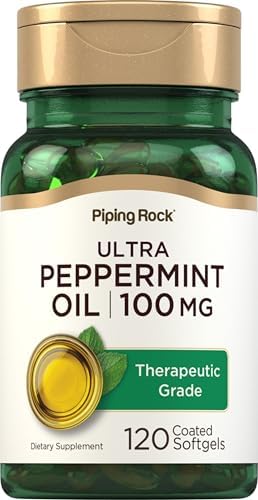 Cápsulas de Aceite de Menta Piping Rock | 100mg | 120 Píldoras | Extracto de Grado Terapéutico | Suplemento Sin OGM y Sin Gluten - imagen 1