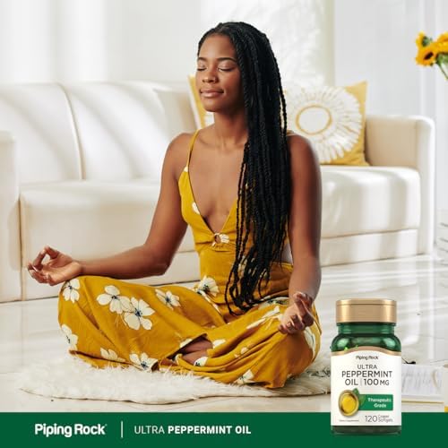Cápsulas de Aceite de Menta Piping Rock | 100mg | 120 Píldoras | Extracto de Grado Terapéutico | Suplemento Sin OGM y Sin Gluten - imagen 6
