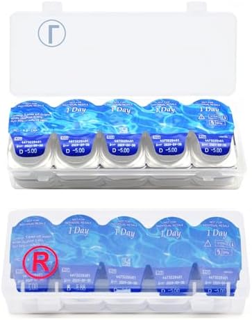 Estuche Organizador de Lentes de Contacto 2 Piezas, Capacidad para 40 Lentes, Portátil con Etiquetas R&L para Lentes de Contacto Desechables - imagen 2