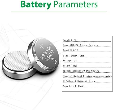 Batería de Litio LiCB CR2477 3V (Paquete de 10) - imagen 2