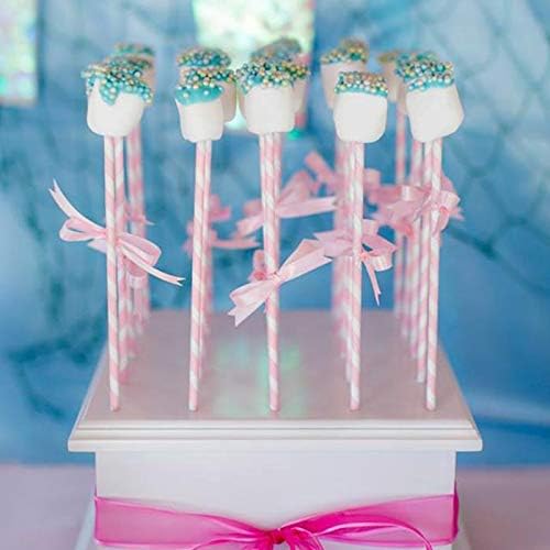 Popotes de papel biodegradables ALINK en color rosa, paquete de 100, ideales para jugos, cócteles, batidos y decoraciones de fiestas y eventos. - imagen 2