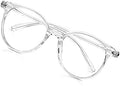Gafas Craebuer de Cristal Transparente para Hombre y Mujer, Lentes Retro Redondos con Filtro UV y Bloqueo de Luz Azul, Marco Ligero - imagen 1