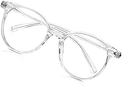 Gafas Craebuer de Cristal Transparente para Hombre y Mujer, Lentes Retro Redondos con Filtro UV y Bloqueo de Luz Azul, Marco Ligero - imagen 1