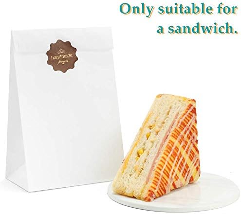 Bolsa de Papel BagDream 4LB para Almuerzo Pequeña, 50 Piezas, 5x2.95x9.45 Pulgadas, Blanca, Ideal para Snacks, Galletas y Manualidades - imagen 3