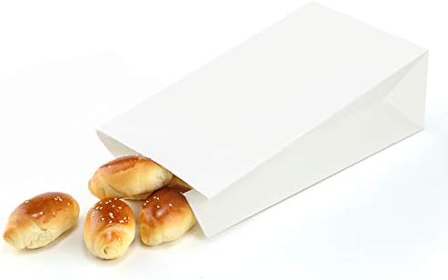 Bolsa de Papel BagDream 4LB para Almuerzo Pequeña, 50 Piezas, 5x2.95x9.45 Pulgadas, Blanca, Ideal para Snacks, Galletas y Manualidades - imagen 4