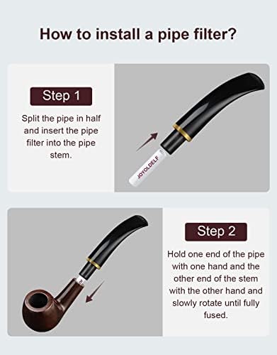 Filtros de Carbón Joyoldelf de 9mm - Paquete de 60 Filtros para Pipa de Tabaco con Experiencia de Fumar Superior - imagen 3