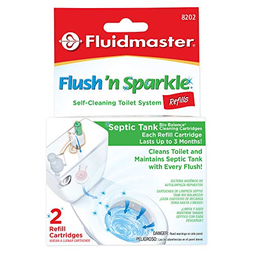 Recargas Fluidmaster 8202P8 Flush 'n Sparkle para Sistema Automático de Limpieza de Taza de Baño, BioBalance Septic Paquete de 2 - imagen 4