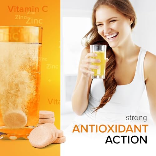 AlpenWell Vitamina C 1000mg + Zinc - Soporte Inmunológico - 20 Tabletas Efervescentes Sin Azúcar, Sabor Naranja, Suplemento Bajo en Calorías - imagen 5