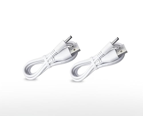 Cable de Carga USB Qjin, Cargador DC para Cepillos de Dientes Recargables Aquasonic Icon, COSLUS C30 y Rtauys M5 - Paquete de 2 - imagen 4
