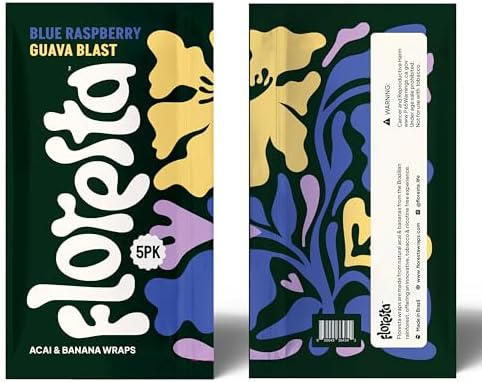 Wraps de Acai Floresta - Paquete Variado de Banana + Mezcla de Acai. 5 Wraps por Bolsa, Combo de 5 Sabores (Total 25) - Hecho en Brasil - Frugal - imagen 5