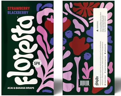 Wraps de Acai Floresta - Paquete Variado de Banana + Mezcla de Acai. 5 Wraps por Bolsa, Combo de 5 Sabores (Total 25) - Hecho en Brasil - Frugal - imagen 6