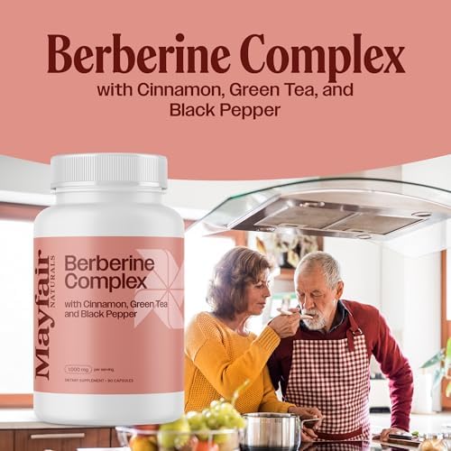 Suplemento Mayfair Naturals Complejo de Berberina con Canela, Té Verde y Pimienta Negra, 90 Cápsulas - imagen 2