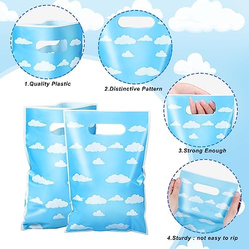 Bolsas de Regalo Pasimy de 50 Pcs con Diseño de Nubes Azules, Favoritos de Fiesta para Niños y Bebés, Cumpleaños y Baby Shower - imagen 3