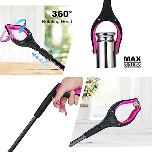 Herramienta de Alcance de 32, Cabeza Rotativa 360°, Mandíbula Ancha, Receptor Plegable, Agarre Antideslizante con Imán, Apertura de 4 para Personas - imagen 2