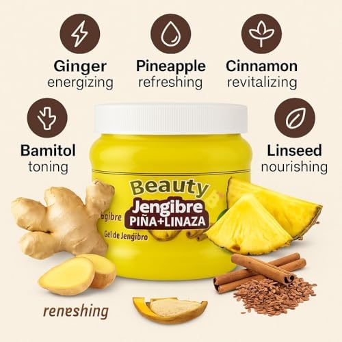 Gel de Jengibre + Batimol 250g, Piña, Canela y Linaza - 100% Natural, Hidratante para la Panza | Chupa - imagen 5