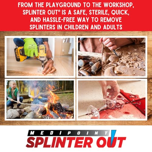 Removedor de Astillas Splinter Out 10 Piezas | Eliminación Rápida y Sin Dolor | ros Auxilios Esenciales para el Hogar, Trabajo, Viajes y Camping - imagen 3