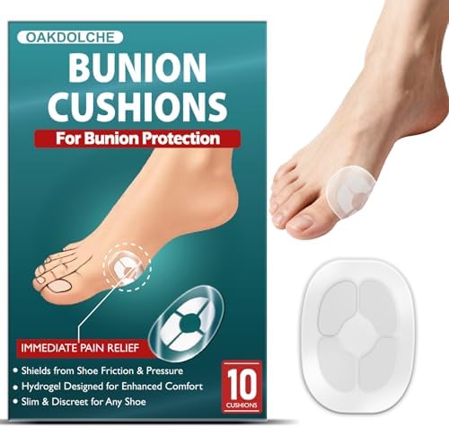 Cojines Hidrogel OAKDOLCHE 10Ct para Juanetes, Almohadillas para Alivio del Dolor y Protección contra Presión y Fricción, Autoadhesivas y Resistentes - imagen 1