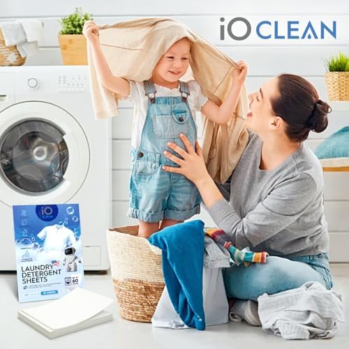 Hojas de Detergente para Ropa iO CLEAN Sin Fragancia, 30 Piezas – Hojas de Jabón Hipoalergénicas para Piel Sensible – Detergente Ideal para Viajes y - imagen 7
