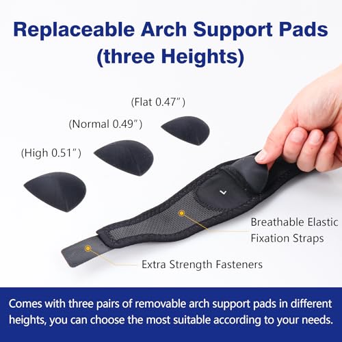 Funda de Soporte para el Arco del Pie Cozyhealth (1 Par) con Almohadillas de Gel - Corrector Ajustable para Pie Plano y Fascitis Plantar, Unisex - imagen 4