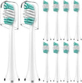 Cabezas de Cepillo de Dientes Elyhead Reemplazo Compatible con AquaSonic Vibe/Duo Series Pro/Black Series/Black Series Pro, Blancas, Paquete de 10 - imagen 1