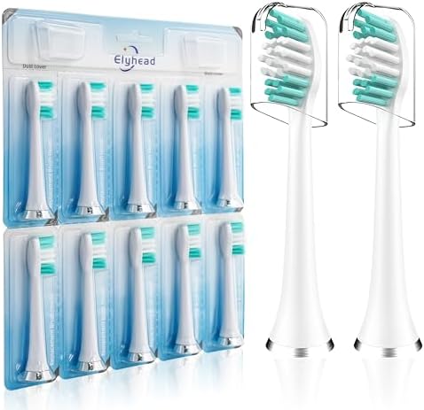 Cabezas de Cepillo de Dientes Elyhead Reemplazo Compatible con AquaSonic Vibe/Duo Series Pro/Black Series/Black Series Pro, Blancas, Paquete de 10 - imagen 7