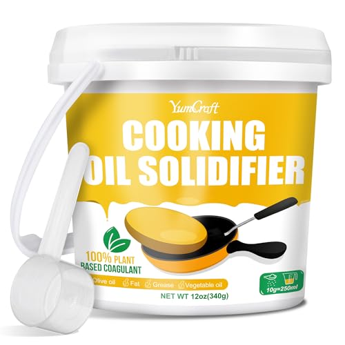 Polvo Solidificador de Aceite para Cocina, Endurece hasta 2.25 Galones de Aceites de Freír, Disposición de Grasa, Coagulante 100% Vegetal - imagen 1