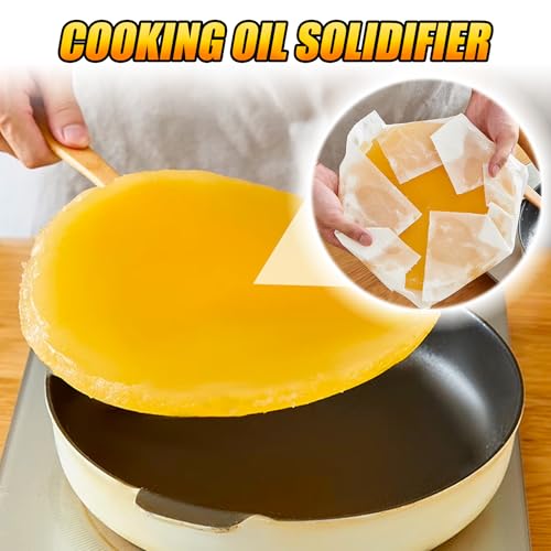 Polvo Solidificador de Aceite para Cocina, Endurece hasta 2.25 Galones de Aceites de Freír, Disposición de Grasa, Coagulante 100% Vegetal - imagen 6