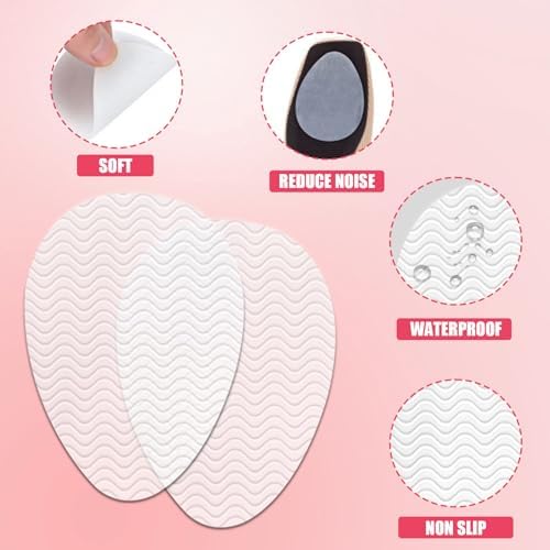 WESIYEE 8 Piezas de Almohadillas Antideslizantes Transparentes Adhesivas para Tacones, Protectores Invisibles para Zapatos de Vestir y Bombas - imagen 4