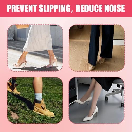 WESIYEE 8 Piezas de Almohadillas Antideslizantes Transparentes Adhesivas para Tacones, Protectores Invisibles para Zapatos de Vestir y Bombas - imagen 5
