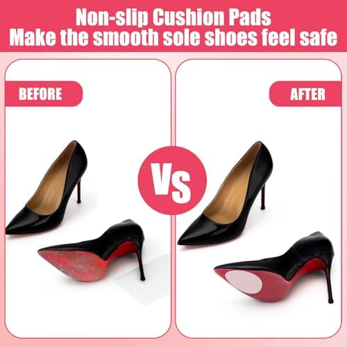 WESIYEE 8 Piezas de Almohadillas Antideslizantes Transparentes Adhesivas para Tacones, Protectores Invisibles para Zapatos de Vestir y Bombas - imagen 7