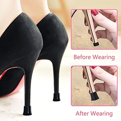 Protectores de Tacón SooGree - Tapones para Tacones, Capsulas de Reparación para Caminar en Césped y Terreno Irregular (Tipo U - Negro - 8 Pares) - imagen 5