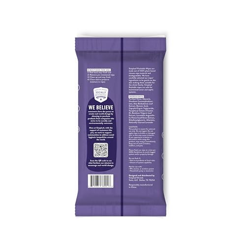 Toallitas desechables de aceite esencial de lavanda Simpleaf, 50 piezas (paquete de 1) - imagen 3