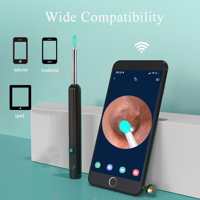 Herramienta de Eliminación de Cerumen OKUBOX, Limpiador de Oídos con Cámara y Luz, Kit Inteligente de Limpieza de Cerumen a Prueba de Agua con - imagen 3
