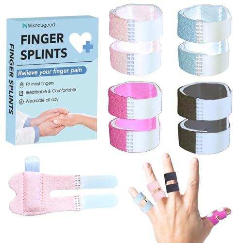 Férulas para Dedos 4 Pzs, Soporte para Dedo en Gatillo, Alivio de Dolor, Férula para Dedo Roto, Ajuste para Pulgar, Índice, Medio, Anular y Meñique - imagen 1