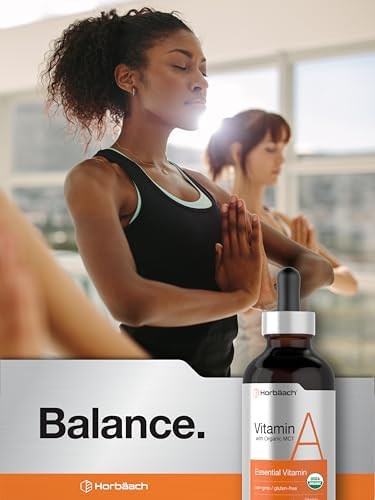 Gotas Líquidas de Vitamina A Horbäach | 4 fl oz | con Aceite MCT Orgánico | Suplemento Vegetariano, No Transgénico y Sin Gluten - imagen 6