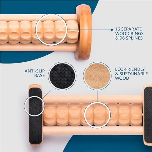 Masajeador de pies TheraFlow pequeño de doble acción para neuropatía - Alivio de fascitis plantar - Rodillo para pies y circulación - Regalos ideales - imagen 7