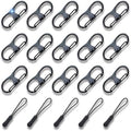 Juego de Clips de Cierre HIQUODIN Antirrobo (20 PZS), Nueva Versión 2026 de Candados para Viaje, Maletas, Mochilas, Bolsos y Carteras (Negro) - imagen 1