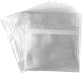 Fundas para CD Progo, 6 1/8 x 5 1/8 Pulgadas, Cristal Transparente, Autoadhesivas, 100 Piezas, Grado Alimenticio, Compatible con Estuches de CD de - imagen 1