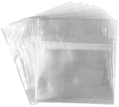 Fundas para CD Progo, 6 1/8 x 5 1/8 Pulgadas, Cristal Transparente, Autoadhesivas, 100 Piezas, Grado Alimenticio, Compatible con Estuches de CD de - imagen 1