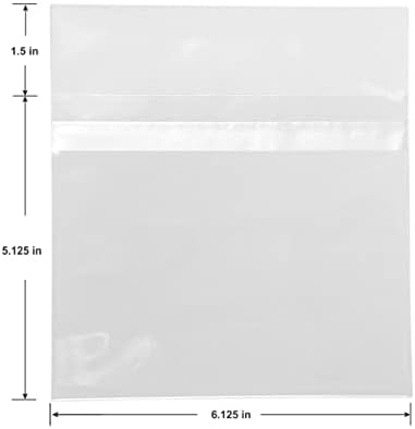Fundas para CD Progo, 6 1/8 x 5 1/8 Pulgadas, Cristal Transparente, Autoadhesivas, 100 Piezas, Grado Alimenticio, Compatible con Estuches de CD de - imagen 2