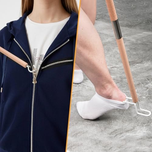 Varilla de Vestir de 27.2, Ayuda de Vestir de Mango Largo para Personas Mayores y Cirugía de Cadera, Ideal para Pantalones, Camisas y Calcetas - imagen 3