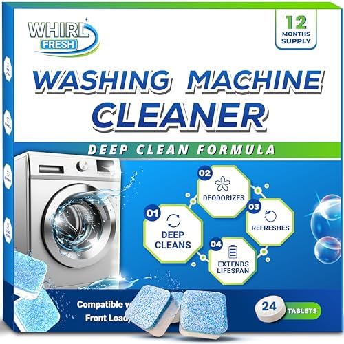 Tabletas Limpiadoras Whirl Fresh para Lavadoras, 24 Piezas – Limpieza Profunda para Lavadoras de Carga Superior y Frontal, Desincrustante y - imagen 1