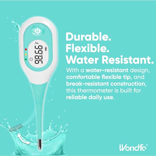 Termómetro Basal Wondfo para Ovulación – Termómetro BBT con Indicador Facial, Lectura Rápida en 60s, 30 Memorias, Alta Precisión, Impermeable - imagen 6