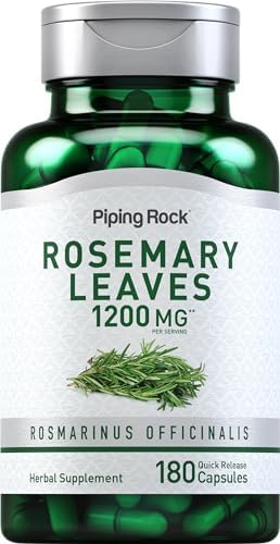 Hojas de Romero Piping Rock | 180 Cápsulas | Suplemento de Extracto de Hierbas | Sin OGM, Libre de Gluten - imagen 1